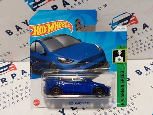 HW Green Speed - 2024 15/250 - Tesla Model Y -  Hot Wheels - 1:64