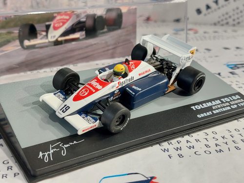 Toleman TG184 F1 #19 (1984) - Great Britain GP - Ayrton Senna - PILÓTÁVAL -  Edicola - 1:43