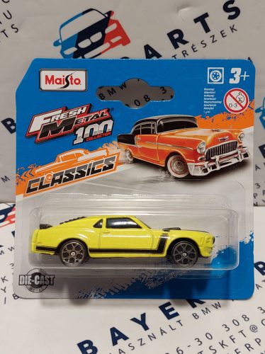 Ford Mustang Boss 302 (2013) - sárga/fekete -  Maisto - 1:64