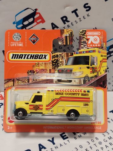 International Workstar Ambulance - 38/100 - bliszteres -  Matchbox - 1:64