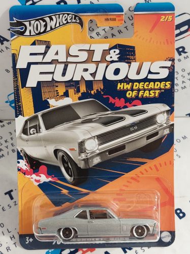 Hot Wheels Decades of Fast -  Fast and Furious - Halálos iramban 2/5 - Chevrolet Nova SS (1970) -  Hot Wheels - 1:64