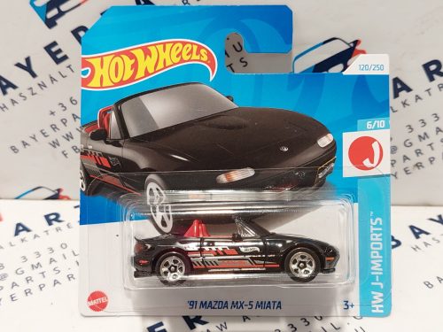 Hot Wheels Mazda MX-5 Miata (1991) - HW J-Imports 6/10 - 120/250 -  Hot Wheels - 1:64