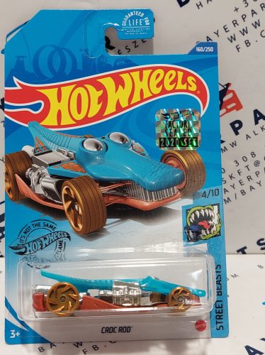 Hot Wheels Croc Rod (réz/kék) - Street Beasts 4/10 - 160/250 - hosszú kártyás -  Hot Wheels - 1:64