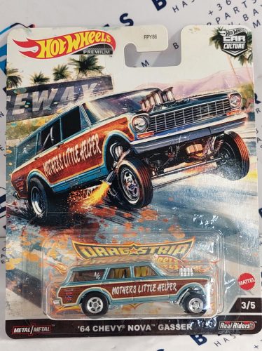 Hot Wheels Premium - Dragstrip Car Culture - Chevy Nova Gasser (1964) -  Hot Wheels - 1:64