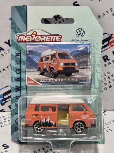 Volkswagen VW T3 transporter Camper (1979) - narancs -  Majorette - 1:64