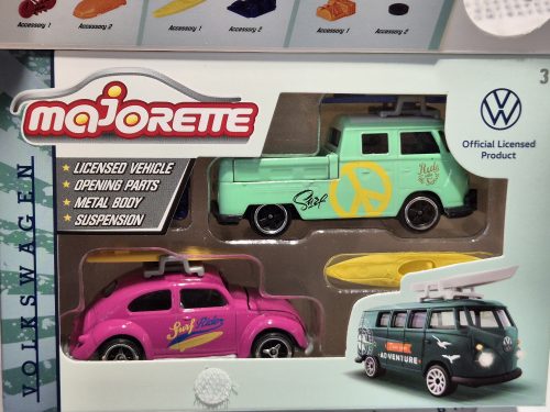 Volkswagen VW szett - VW Beetle bogár - VW T1 transporter -  Majorette - 1:64