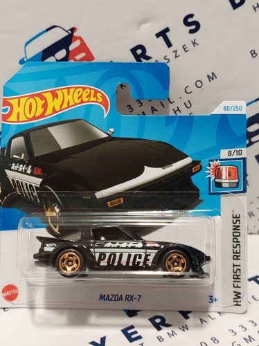 Hot Wheels Mazda RX-7  - First Response - 80/250 - fekete -  Hot Wheels - 1:64