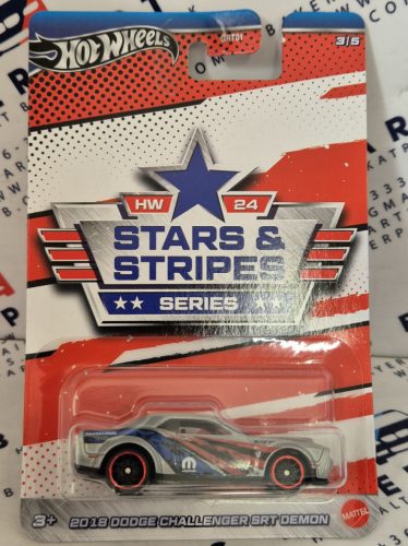 Hot Wheels - Stars & Stripes 3/5 - Dodge Challenger SRT Demon (2018) -  Hot Wheels - 1:64