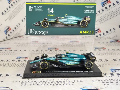 Aston Martin AMR23 F1 #14 (2023) - Fernando Alonso - PILÓTÁVAL -  Bburago - 1:43