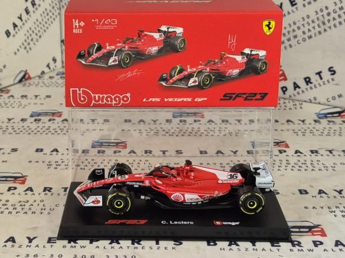 Ferrari SF-23 Team Scuderia F1 #16 (2023) - Las Vegas - Charles Leclerc - PILÓTÁVAL -  Bburago - 1:43