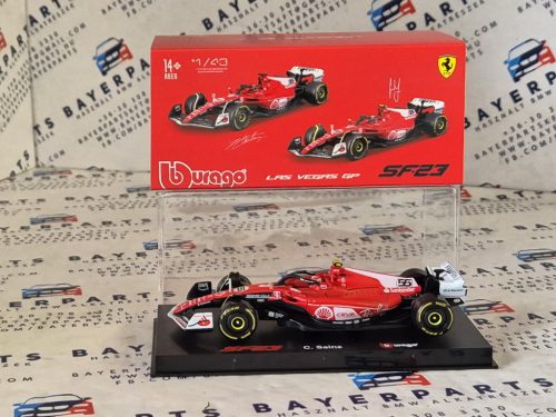 Ferrari SF-23 Team Scuderia F1 #55 (2023) - Las Vegas - Carlos Sainz - PILÓTÁVAL -  Bburago - 1:43