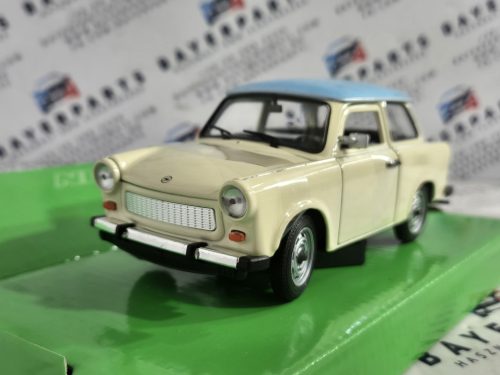 Trabant 601 -  Welly - bézs - kék 1:24