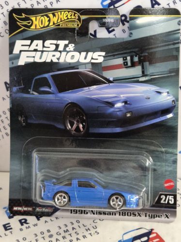 Hot Wheels Premium Fast and Furious - Halálos iramban 2/5 - Nissan 180SX Type X (1996) -  Hot Wheels - 1:64