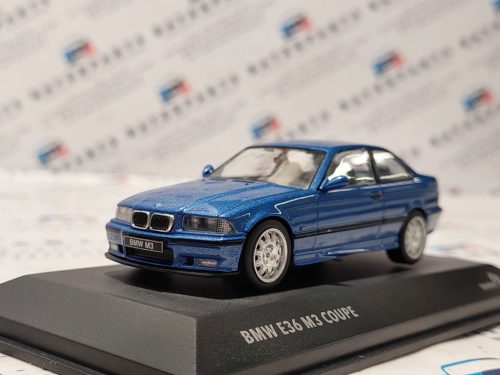 BMW E36 M3 coupe (1999) - kék -  Solido - 1:43