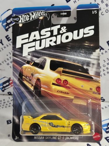 Hot Wheels Fast and Furious - Halálos iramban 1/5 - Nissan Skyline GT-R (BCNR33) -  Hot Wheels - 1:64